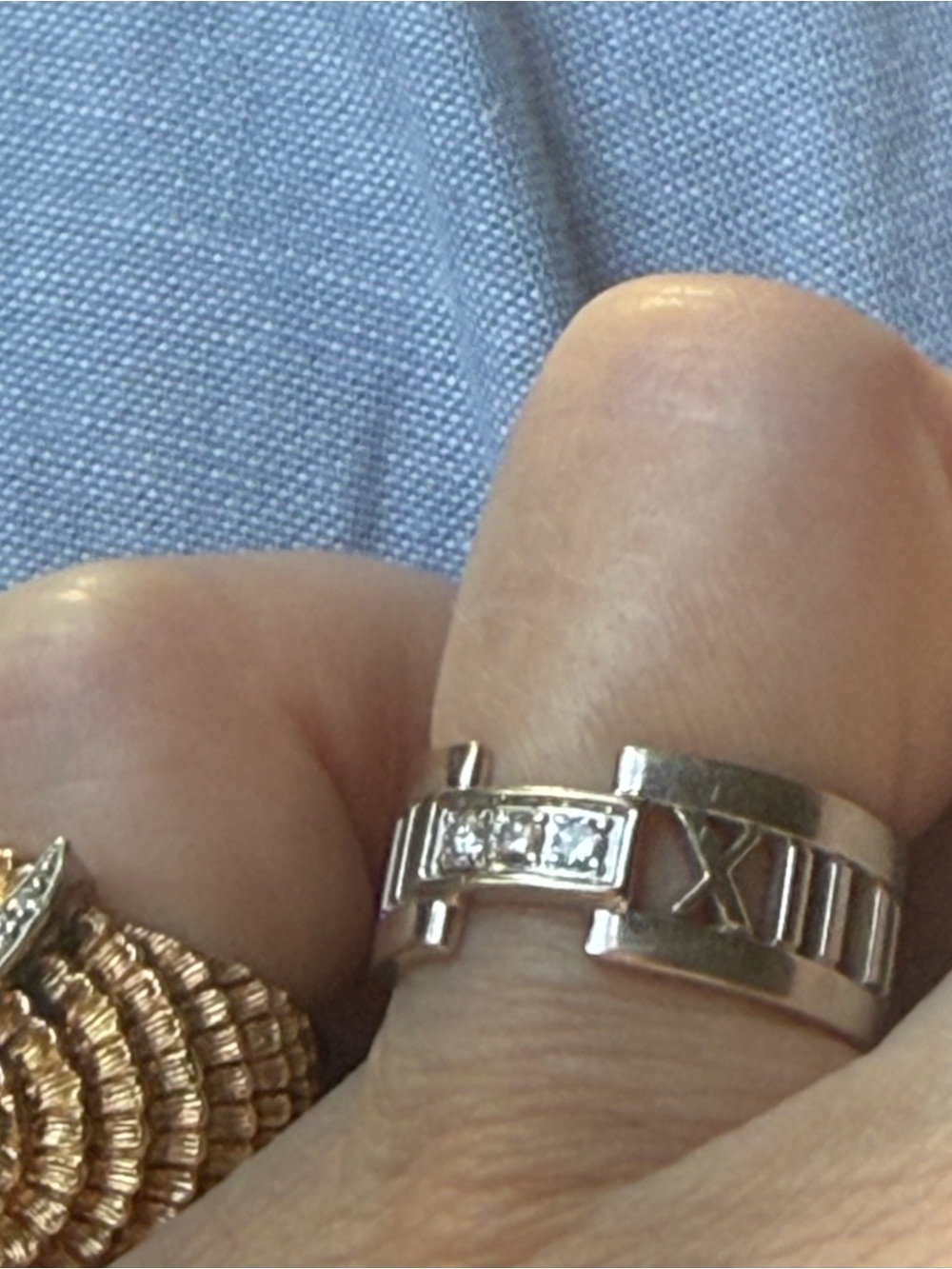 Tiffany Atlas Ring in White Gold + Diamonds. Circa 2010